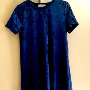Sadie and sage vintage blue velvet dress